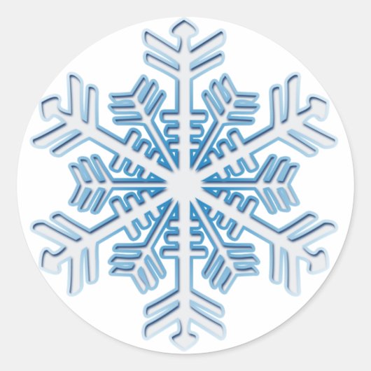 Ice Crystal Snowflake Sticker (Vorderseite)