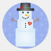 Ice Cube Snowman Holiday Stickers (Vorderseite)