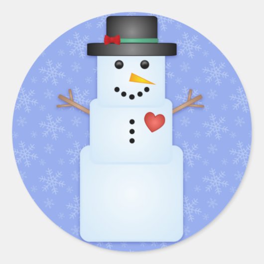 Ice Cube Snowman Holiday Stickers (Vorderseite)