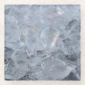 Ice Cube Textur-Bild Glasuntersetzer (Vorderseite)