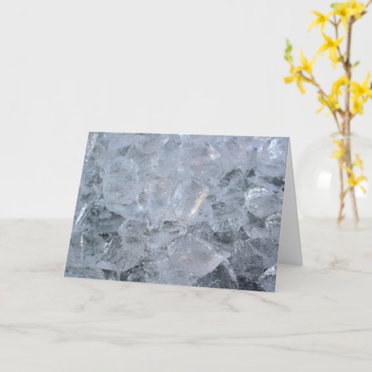Ice Cube Textur-Bild Karte (Gelbe Blume)
