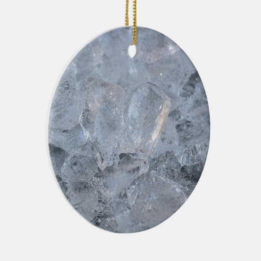 Ice Cube Textur-Bild Keramik Ornament (Rechts)