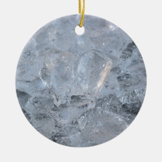 Ice Cube Textur-Bild Keramik Ornament (Vorne)