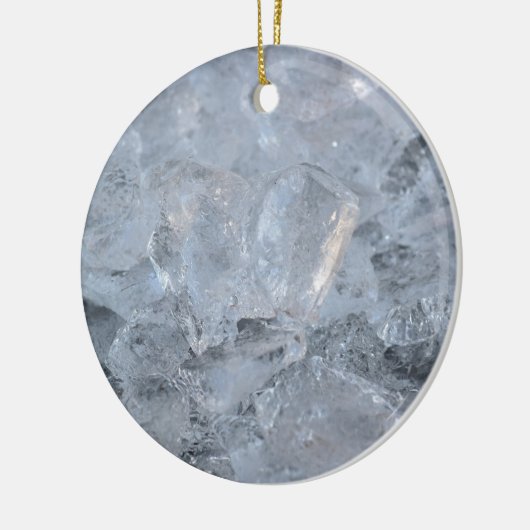 Ice Cube Textur-Bild Keramik Ornament (Links)