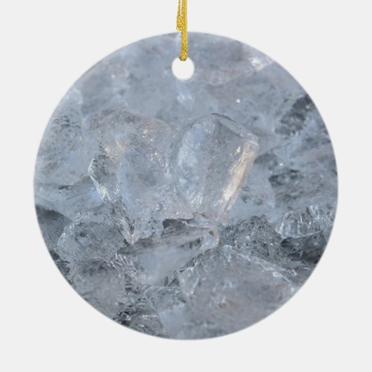 Ice Cube Textur-Bild Keramik Ornament (Hinten)