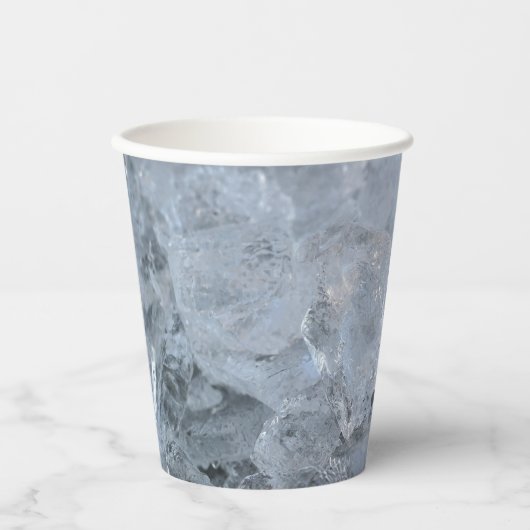 Ice Cube Textur-Bild Pappbecher (Vorderseite)
