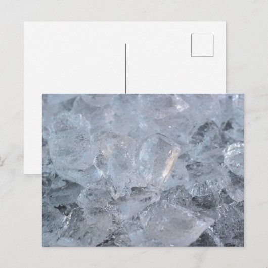 Ice Cube Textur-Bild Postkarte (Vorne/Hinten)