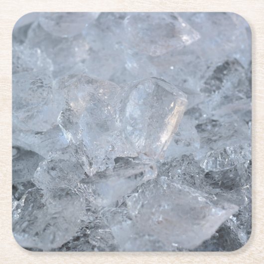 Ice Cube Textur-Bild Rechteckiger Pappuntersetzer (Vorderseite)