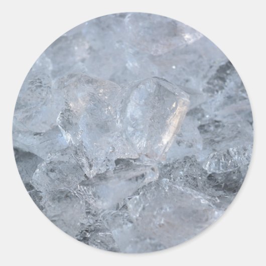 Ice Cube Textur-Bild Runder Aufkleber (Vorderseite)