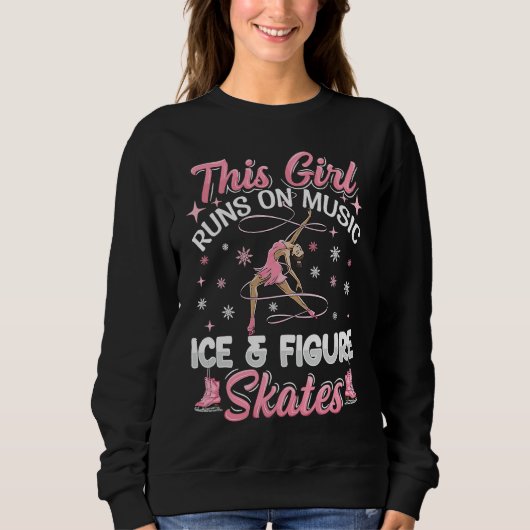 Ice dancing figure skating for a Figure skater gir Sweatshirt (Vorderseite)