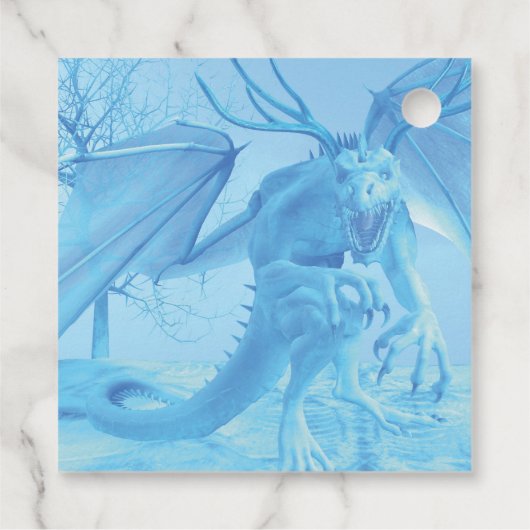 Ice dragon with antlers geschenkanhänger (Rückseite)