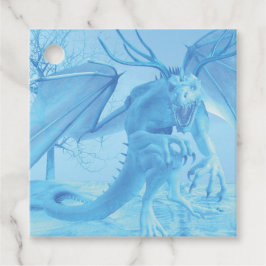 Ice dragon with antlers geschenkanhänger