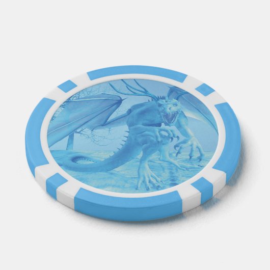 Ice dragon with antlers. Personalized Pokerchips (Einzeln)