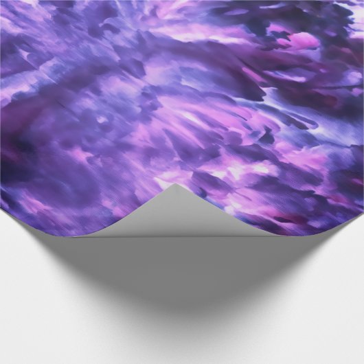 Ice Dyed Lila Heart Lilac Geschenkpapier (Ecke)