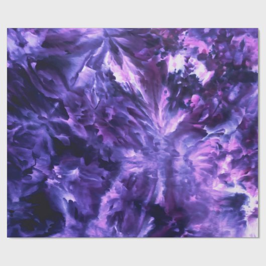 Ice Dyed Lila Heart Lilac Geschenkpapier (Flach)