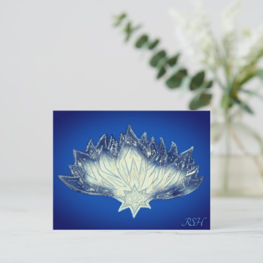 Ice Elemental Lotus Postkarte (Stehend Vorderseite)