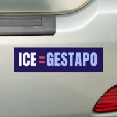 ICE Equals Gestapo Anti Trump Autoaufkleber (Auf Auto)