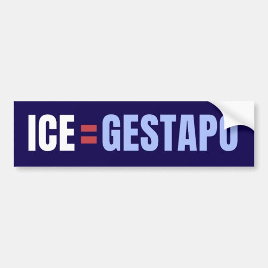 ICE Equals Gestapo Anti Trump Autoaufkleber (Vorne)