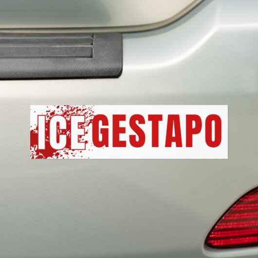 ICE Equals Gestapo Anti Trump Autoaufkleber (Auf Auto)