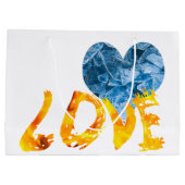 Ice - Erwärmung Liebe Große Geschenktüte (Rückseite)