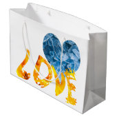 Ice - Erwärmung Liebe Große Geschenktüte (Rückseite Schrägansicht)
