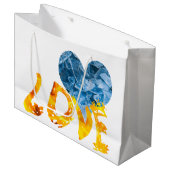 Ice - Erwärmung Liebe Große Geschenktüte (Vorderseite Schrägansicht)