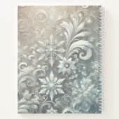 Ice Fairy Bride – Frosted Winter Fantasy Portrait Notizblock (Rückseite)