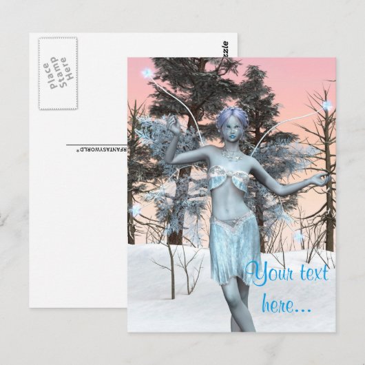 Ice Fairy Postkarte (Vorne/Hinten)