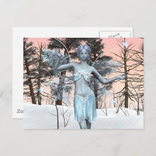 Ice Fairy Postkarte (Vorne/Hinten)
