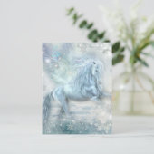 Ice Fantasy Pegasus Postkarte (Stehend Vorderseite)