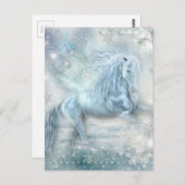 Ice Fantasy Pegasus Postkarte (Vorne/Hinten)