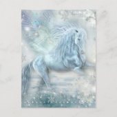 Ice Fantasy Pegasus Postkarte (Vorderseite)