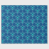 Ice Fisherman Snowflake Hexagon Muster Geschenkpapier (Flach)