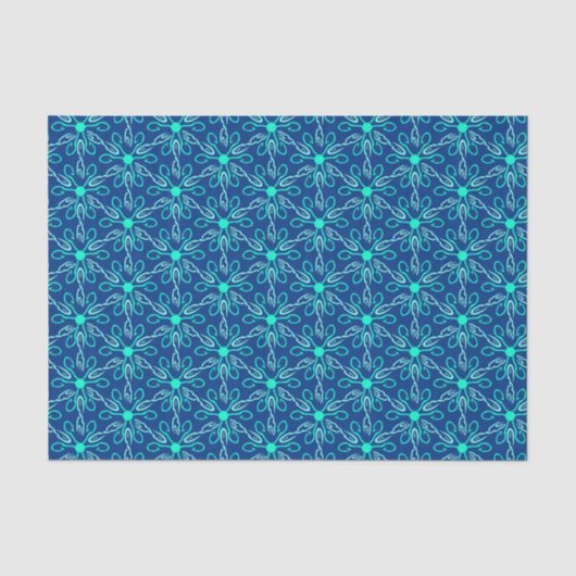 Ice Fisherman Snowflake Hexagon Muster Seidenpapier (Vorderseite)