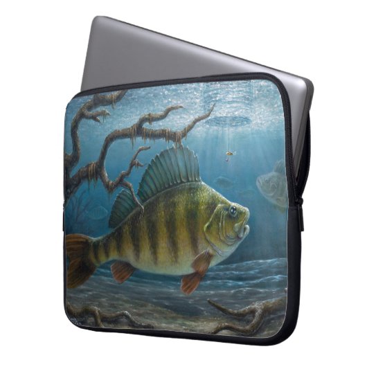Ice Fishing for Perch Laptopschutzhülle (Vorderseite Links)