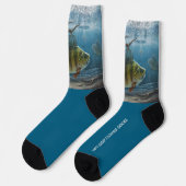 Ice Fishing for Perch Socken (Linkes Detail)