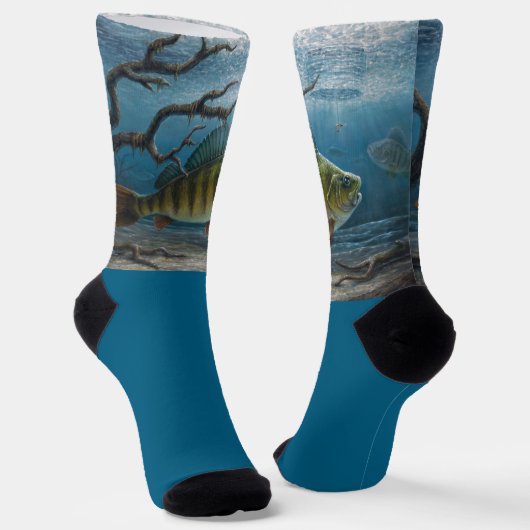 Ice Fishing for Perch Socken (Gewinkelt)