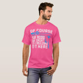 Ice Fishing Funny Joke Short Rods Winter Fishing T-Shirt (Vorne ganz)