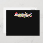 Ice fishing Muskie Christmas Musky Funny Santa Postkarte (Vorne/Hinten)
