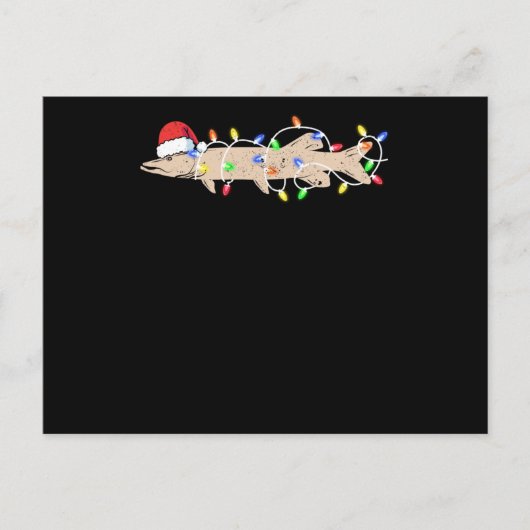 Ice fishing Muskie Christmas Musky Funny Santa Postkarte (Vorderseite)