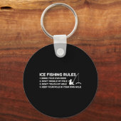 Ice Fishing Rules Funny  Schlüsselanhänger (Vorderseite)