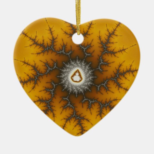 Ice Flake Fraktal Weihnachtsdekoration Keramikornament (Vorne)