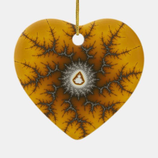 Ice Flake Fraktal Weihnachtsdekoration Keramikornament (Hinten)