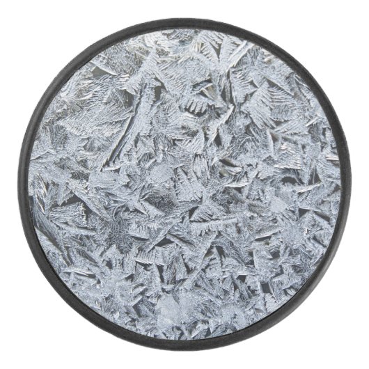 Ice Frost Kristalle Textur Bild Eishockey Puck (Vorderseite)
