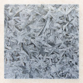 Ice Frost Kristalle Textur Bild Glasuntersetzer (Vorderseite)