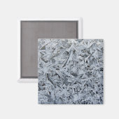 Ice Frost Kristalle Textur Bild Magnet (Vorderseite/Rückseite)