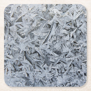 Ice Frost Kristalle Textur Bild Rechteckiger Pappuntersetzer