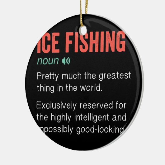 Ice Funny Funny Definition Ice Fisherman Geschenk Keramik Ornament (Links)