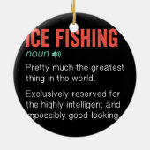 Ice Funny Funny Definition Ice Fisherman Geschenk Keramik Ornament (Hinten)