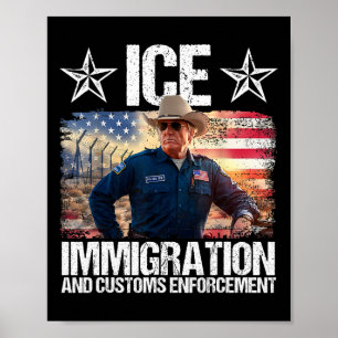Ice Funny Trump Einwanderung und Zoll-Durchsetzung Poster